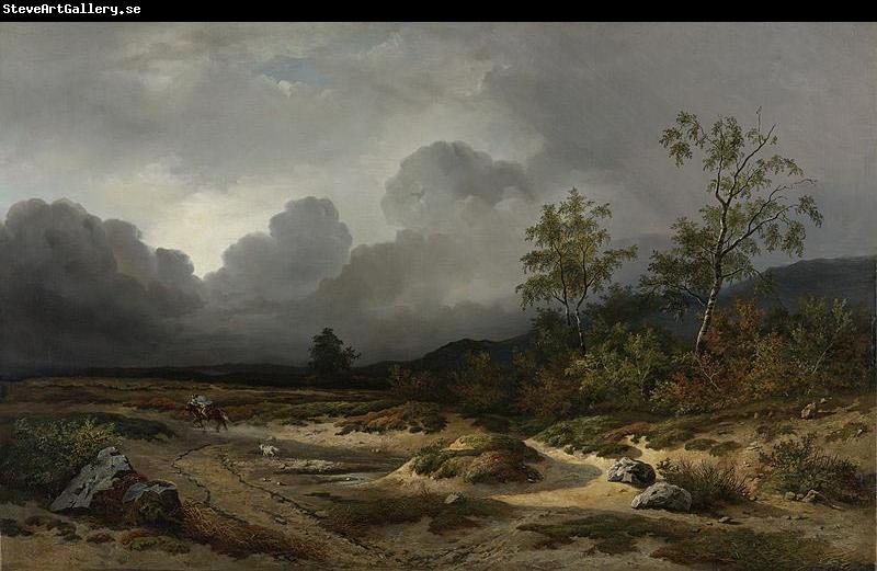 Willem Roelofs Landscape in an Approaching Storm.